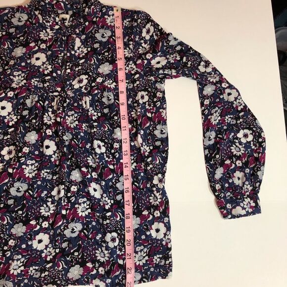 Gap Floral Blouse with Ruffled Neck and Long Sleeves - Picture 10 of 12